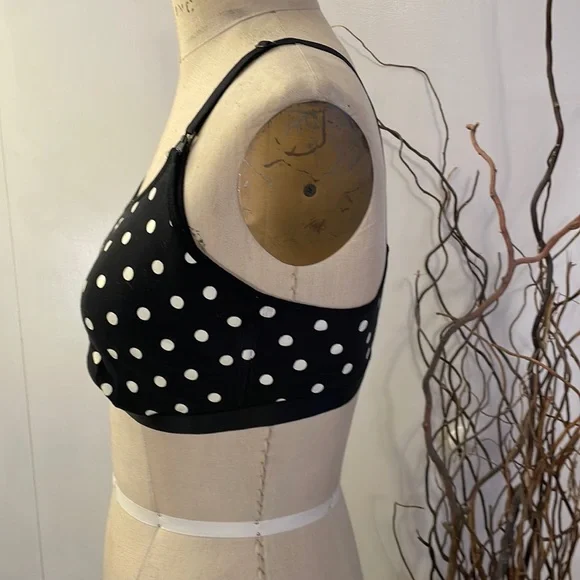 Loving Moments polka dot nursing bra in black and white XL - Picture 6 of 8